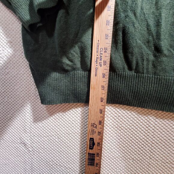 Eddie Bauer Cotton/Cashmere 1/4 Zip Pullover Sweater Men's Sz MED Dk.Green - Picture 5 of 8